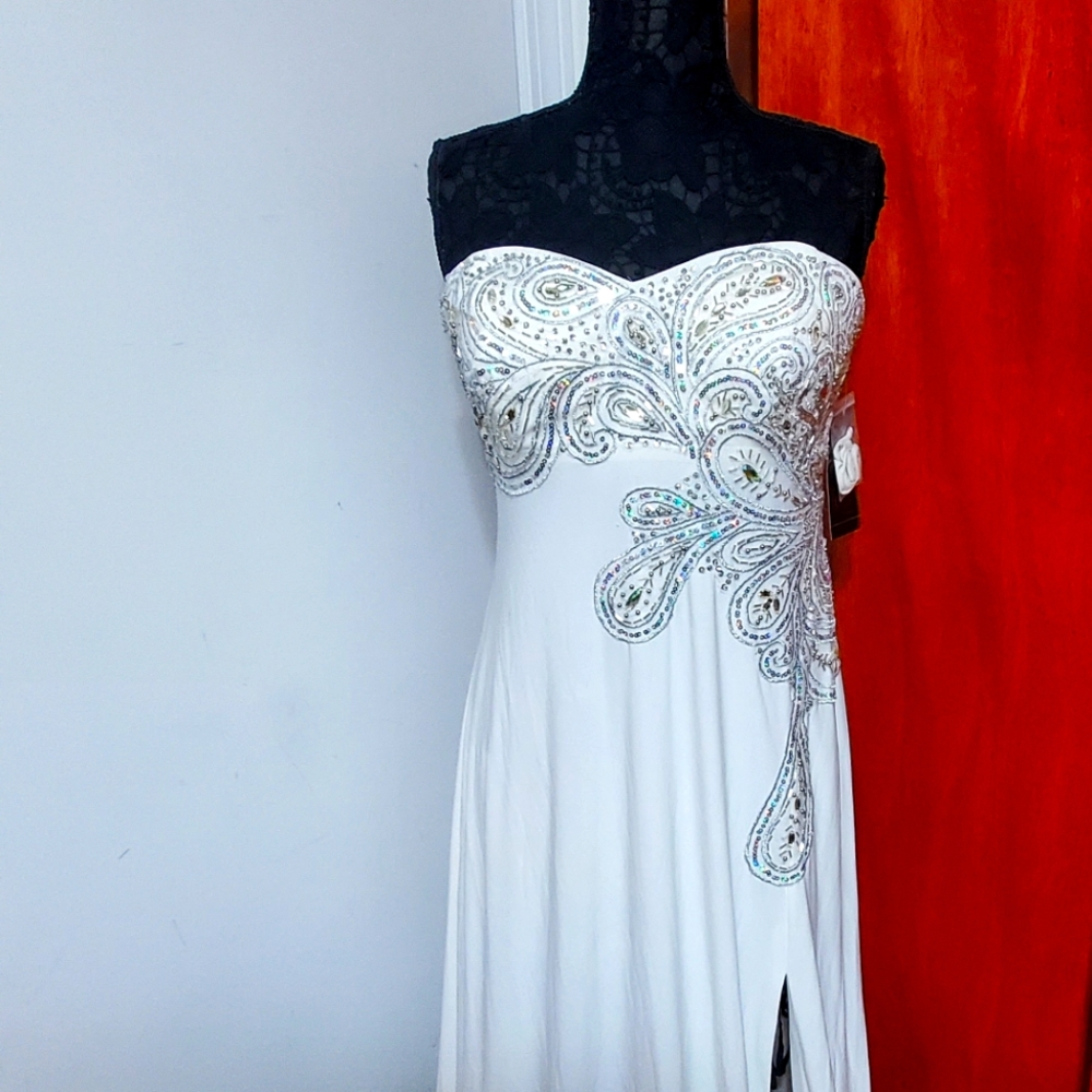 Ivory beaded gown